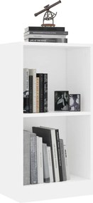 vidaXL Βιβλιοθήκη Λευκή 40x24x75 εκ. από Επεξ. Ξύλο