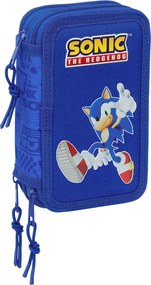 Κασετίνα Sonic Μπλε 12,5 x 19,5 x 5,5 cm 37 Τεμάχια