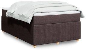 Κρεβάτι Boxspring με Στρώμα Σκούρο Καφέ 120x190 εκ Υφασμάτινο