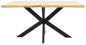 Tραπέζι Gilman pakoworld MDF sonoma-μαύρο 150x90x75εκ