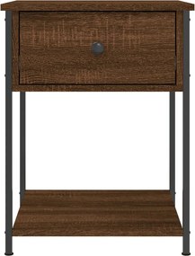 vidaXL Κομοδίνο Καφέ Δρυς 44 x 45 x 58 εκ. από Επεξεργασμένο Ξύλο