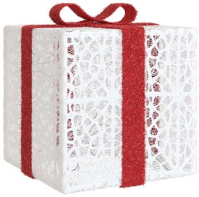 vidaXL Κουτιά Χριστουγεννιάτικα Φωτισμένα 3 Τεμ. 64 LED Θερμό Λευκό