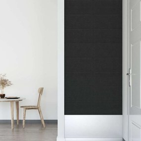 vidaXL Πάνελ Τοίχου 12 τεμ. Μαύρος 60 x 30 εκ. 2,16 μ² Υφασμάτινα