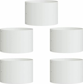 vidaXL Δακτύλιος γλάστρας 5 τμχ. Λευκό 30 x 30 x 20 cm