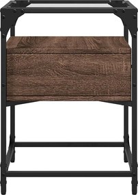 vidaXL Κομοδίνο Καφέ Δρυς 40x40x55 εκ. από Επεξεργασμένο Ξύλο
