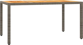 vidaXL Σετ Τραπεζαρίας Κήπου 5 τεμ. Γκρι Συνθ. Ρατάν με Μαξιλάρια