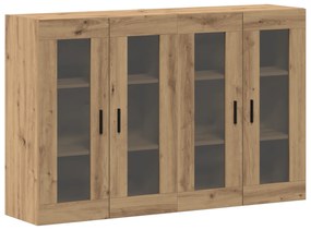 vidaXL Τοίχου Ντουλάπια 2 τεμ Artisan Δρυός 69.5x34x90 εκ Υλικά Κατασκευής