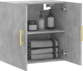 vidaXL Ντουλάπι Τοίχου Γκρι Σκυροδέματος 60x31x60 εκ. Επεξεργ. Ξύλο