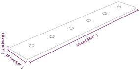 ΠΑΝΕΛ ΤΟΙΧΟΥ 12 ΤΕΜ. ΚΑΠΟΥΤΣΙΝΟ 90 X 15 ΕΚ. 1,62 Μ² ΣΥΝΘ. ΔΕΡΜΑ 343999