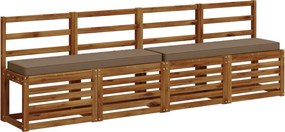 vidaXL Μαξιλάρια Πάγκου 2 Τεμαχίων VUGHT 2 pcs 100% Πολυεστέρας Taupe
