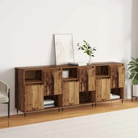 vidaXL Παραδοσιακά Πλευρικά Έπιπλα 3 pcs Παλαιό ξύλο 180 x 35 x 70 εκ