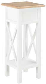 vidaXL Τραπεζάκι Βοηθητικό Λευκό 27 x 27 x 65,5 εκ. Ξύλινο