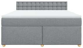 ΚΡΕΒΑΤΙ BOXSPRING ΜΕ ΣΤΡΩΜΑ ΑΝΟΙΧΤΟ ΓΚΡΙ 180X200 ΕΚ. ΥΦΑΣΜΑΤΙΝΟ 3286773