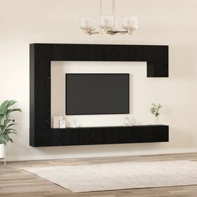 vidaXL Σετ επίπλου τηλεόρασης 9 pcs Μαύρη δρυς 100 x 30 x 30.5 εκ.
