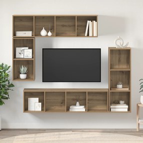 vidaXL Σετ επίπλου τηλεόρασης 4 pcs artisan δρυς Επεξεργασμένο ξύλο