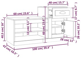 ΠΑΠΟΥΤΣΟΘΗΚΗ ΓΚΡΙ ΣΚΥΡΟΔΕΜΑΤΟΣ 100X42X60 ΕΚ. ΕΠΕΞΕΡΓΑΣΜΕΝΟ ΞΥΛΟ 816420