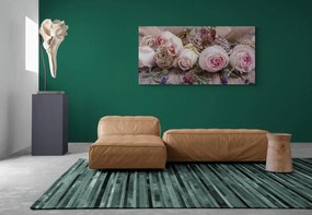 Εικόνα εορταστική floral σύνθεση από τριαντάφυλλα - 120x60