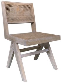 Καρέκλα Επαγγελματική ArteLibre LAPETUS Sonoma Ξύλο/Rattan 51x44x86cm-15320020