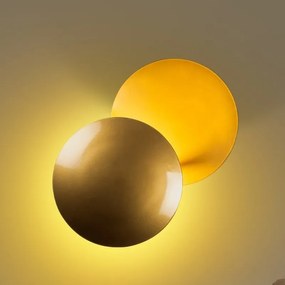 Απλίκα τοίχου Led Mimoza Megapap μεταλλική χρώμα χρυσό 25x16x25εκ.-GP052-0177,1