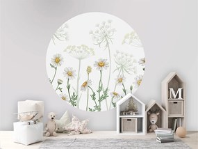 Fields of Daisies Ταπετσαρια Τοιχου Πρασινο Στρογγυλη 80cm