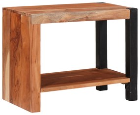 vidaXL Βιβλιοθήκη Καφέ, Μαύρο 50 x 30 x 40 εκ. Στερεό Ξύλο Ακακίας
