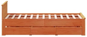 vidaXL Σκελετός Κρεβατιού Χωρίς Στρώμα 120x190 εκ Μασίφ Ξύλο Πεύκου