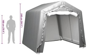 vidaXL Τέντα Αποθήκευσης Γκρι 240 x 240 εκ. από Ατσάλι