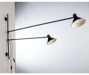 Φωτιστικό Τοίχου - Απλίκα Duetto I-DUETTO-AP2-NER 2xE27 154x90cm Black Luce Ambiente Design Μέταλλο