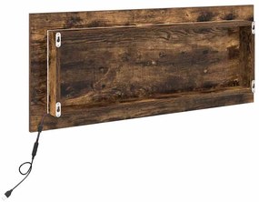 vidaXL Καθρέφτης Καπνιστή δρυς 90 x 8.5 x 37 εκ Επεξεργασμένο ξύλο