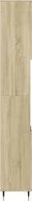 vidaXL Ντουλάπι Μπάνιου Sonoma Δρυς 30x30x190 εκ. Επεξεργασμένο Ξύλο