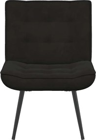 vidaXL Καρέκλα χαλάρωσης Μαύρη 64x74x84 cm Βελούδο