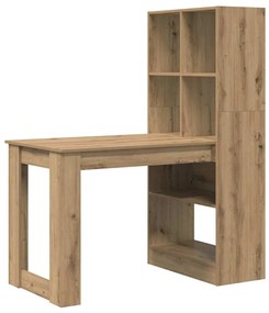 vidaXL Γραφείο artisan δρυς 122 x 67 x 145 εκ. Επεξεργασμένο ξύλο