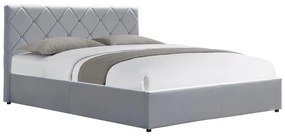 Επενδυμένο Κρεβάτι Dreamie Διπλό με αποθηκευτικό χώρο Βελούδο Γκρί 160x200εκ. 168x214x100 εκ.