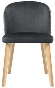 Καρέκλα Boston 369, Δρυς, Γκρι, 79x48x55cm, 14 kg, Ταπισερί, Ξύλινα, Φυσικό ξύλο καπλαμά | Epipla1.gr