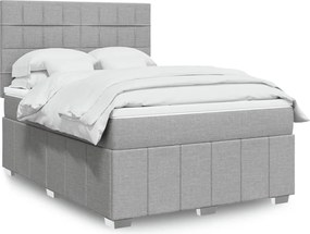 vidaXL Κρεβάτι Boxspring με Στρώμα Αν. Πράσινο 160x200εκ Υφασμάτινο