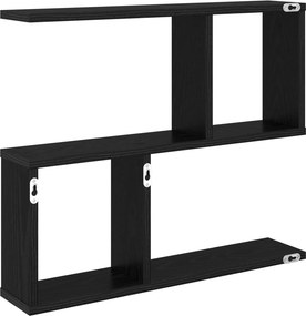 vidaXL Ράφι Τοίχου Μαύρη Δρυς 60 x 12 x 50,5 εκ Επεξεργασμένο Ξύλο