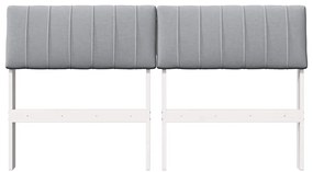 vidaXL Ταπετσαρισμένο κεφαλάρι Ανοιχτό γκρι 140 cm
