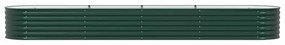 vidaXL Υπερυψωμένη Ζαρντινιέρα Πράσινο 400 x 80 x 44 cm Ατσάλι