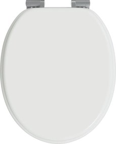 vidaXL Μαλακή κλειστή λεκάνη Λευκός 44 x 38 εκ. Πίνακας MDF