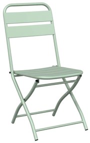 vidaXL Πτυσσόμενη Καρέκλα Κήπου 2 pcs Πράσινο 55 x 56.5 x 91εκ Ατσάλι