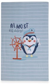 Πετσέτα Θαλάσσης Παιδική Penguin Light Blue Nef-Nef Homeware Beach 70x120cm 100% Βαμβάκι