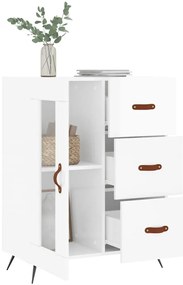 vidaXL Ντουλάπι Γυαλιστερό Λευκό 69,5x34x90 εκ. Επεξεργασμένο Ξύλο