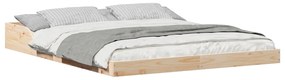 vidaXL Σκελετός Κρεβατιού Καφέ 140 x 220 cm Μασίφ ξύλο πεύκου