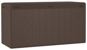vidaXL Μπαούλο Αποθήκευσης Κήπου Καφέ 114 x 47 x 60 εκ.