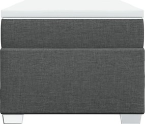 vidaXL Κρεβάτι Boxspring με Στρώμα Σκούρο Γκρι 90x200 εκ. Υφασμάτινο