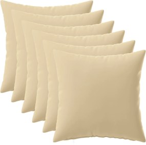 vidaXL Κάλυμμα Μαξιλαριού 6 pcs HEERLEN Μπεζ 45 x 45 cm Πολυεστέρας