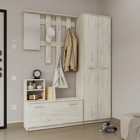Σετ Εισόδου Reno-B Λευκό 160x32x200cm
