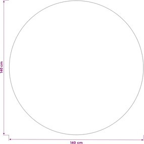 vidaXL Ύφασμα Τραπέζης Σκούρο Πράσινο Διάμ. 140 cm Πολυεστέρας Γύρος