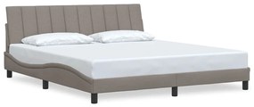 vidaXL Σκελετός Κρεβατιού Χωρίς Στρώμα Taupe 180x200 εκ. Υφασμάτινο