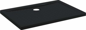 vidaXL Δίσκος Βάσης Ντους με Τρύπες 100 x 70 x 4 εκ ABS Μαύρο